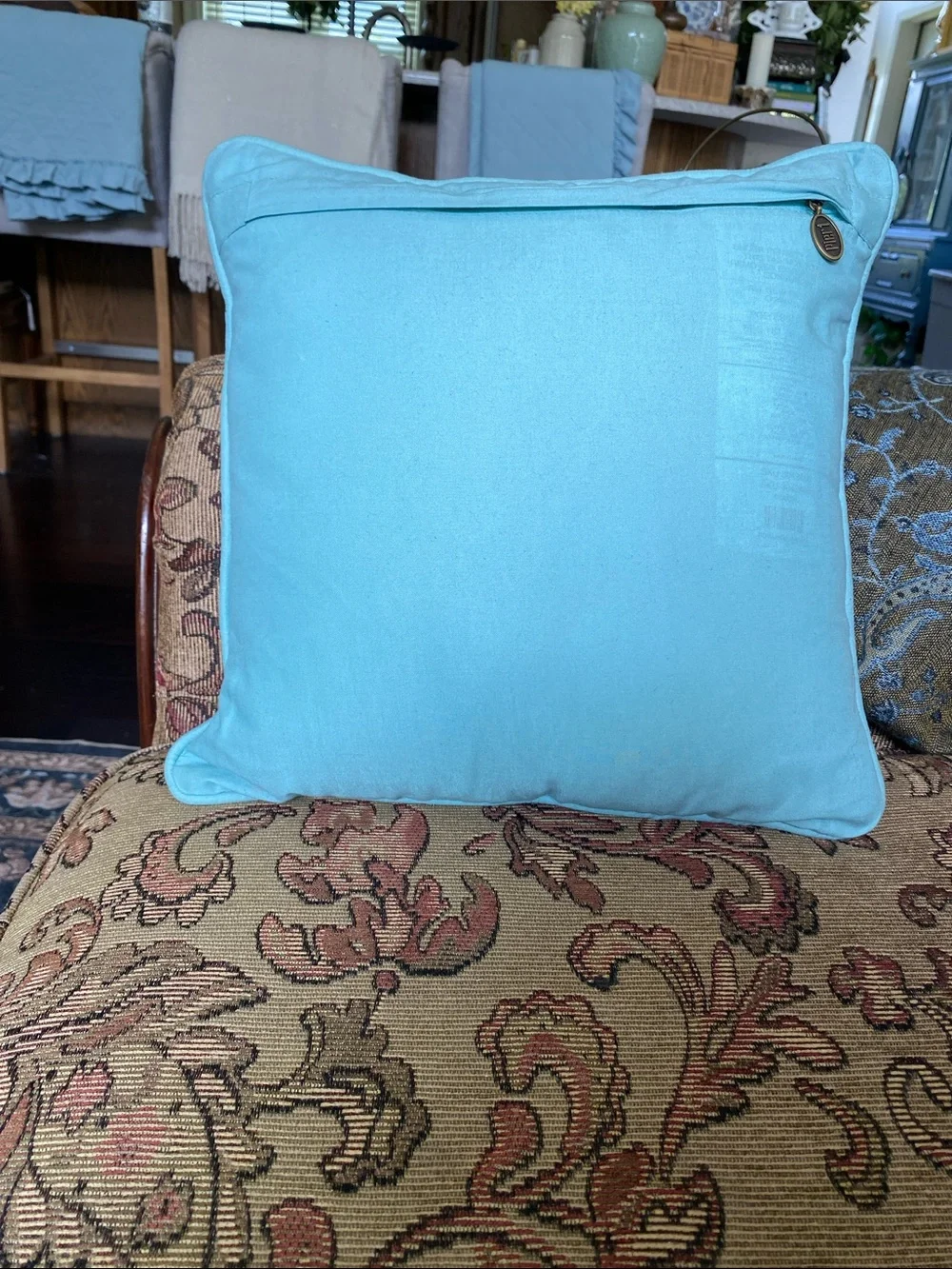 Pier 1 Imports Embroidered “Sea Turtle” Throw Pillow